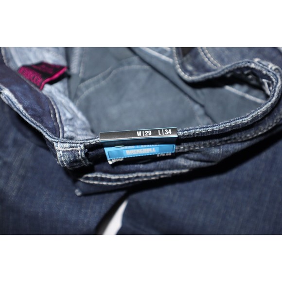 Rock & Roll Cowgirl Ladies Riding Boot Cut Jeans 29x34 Rhinestone Big Stitch - Picture 13 of 14